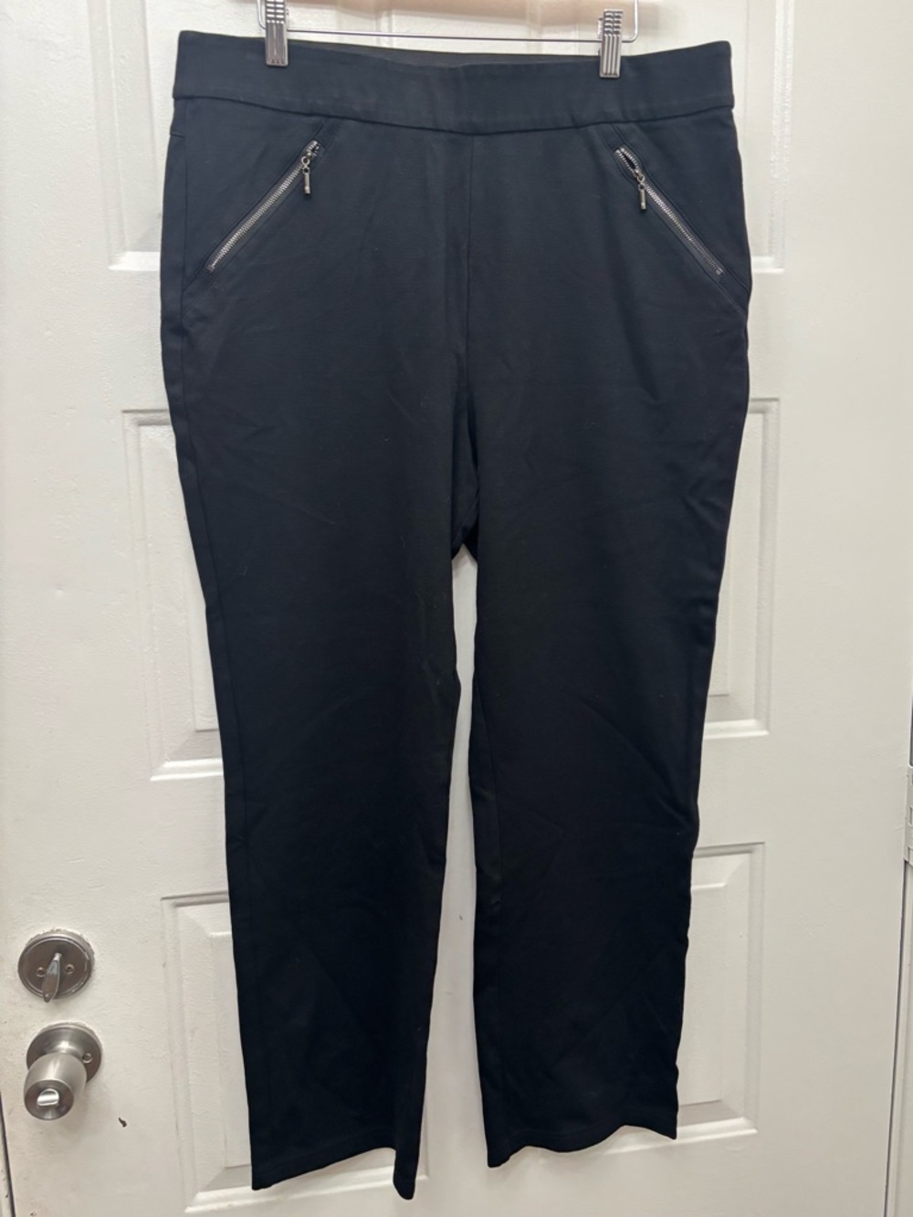 INC International Concepts Black Cropped Zip-Pocket Pants